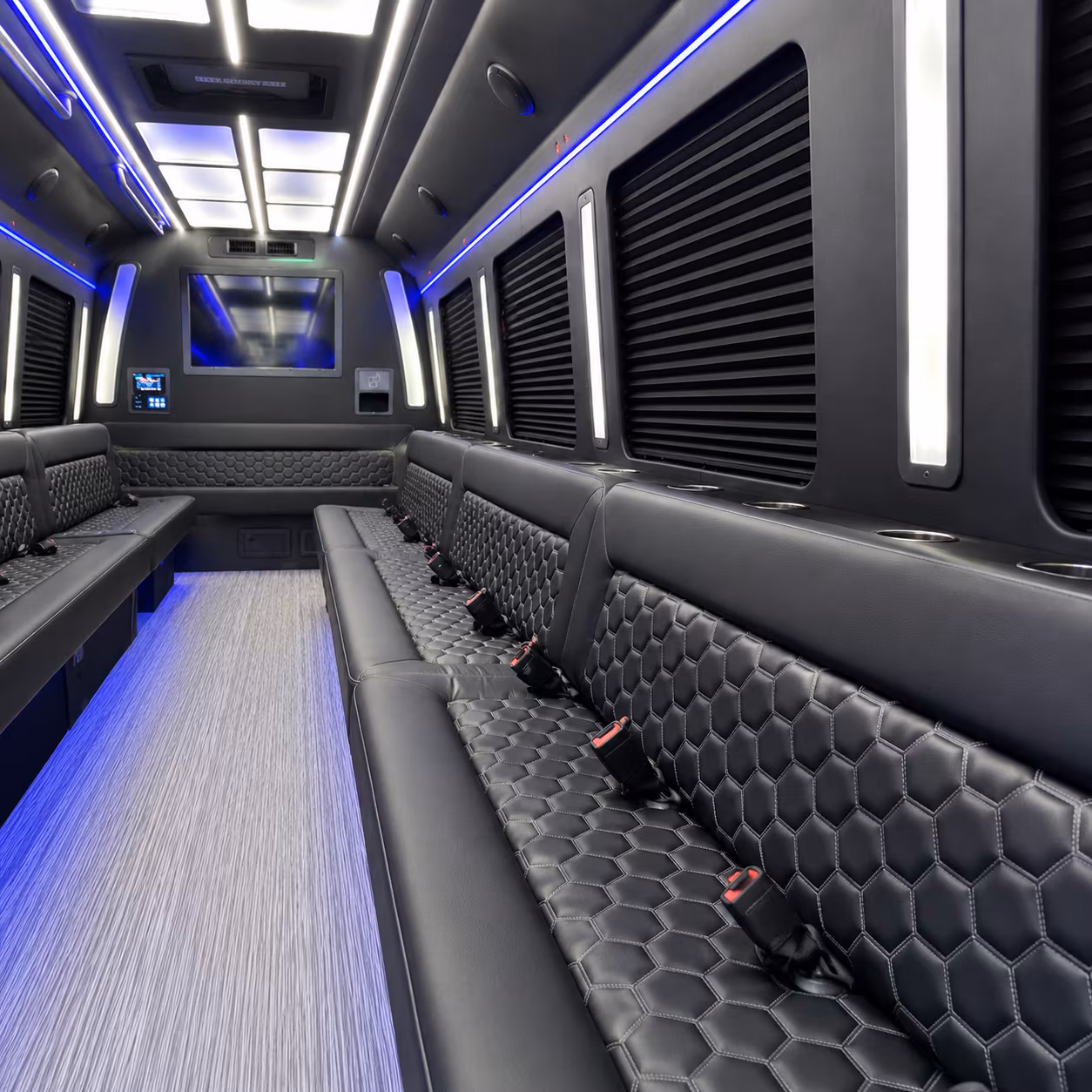 yuma party bus rental interior